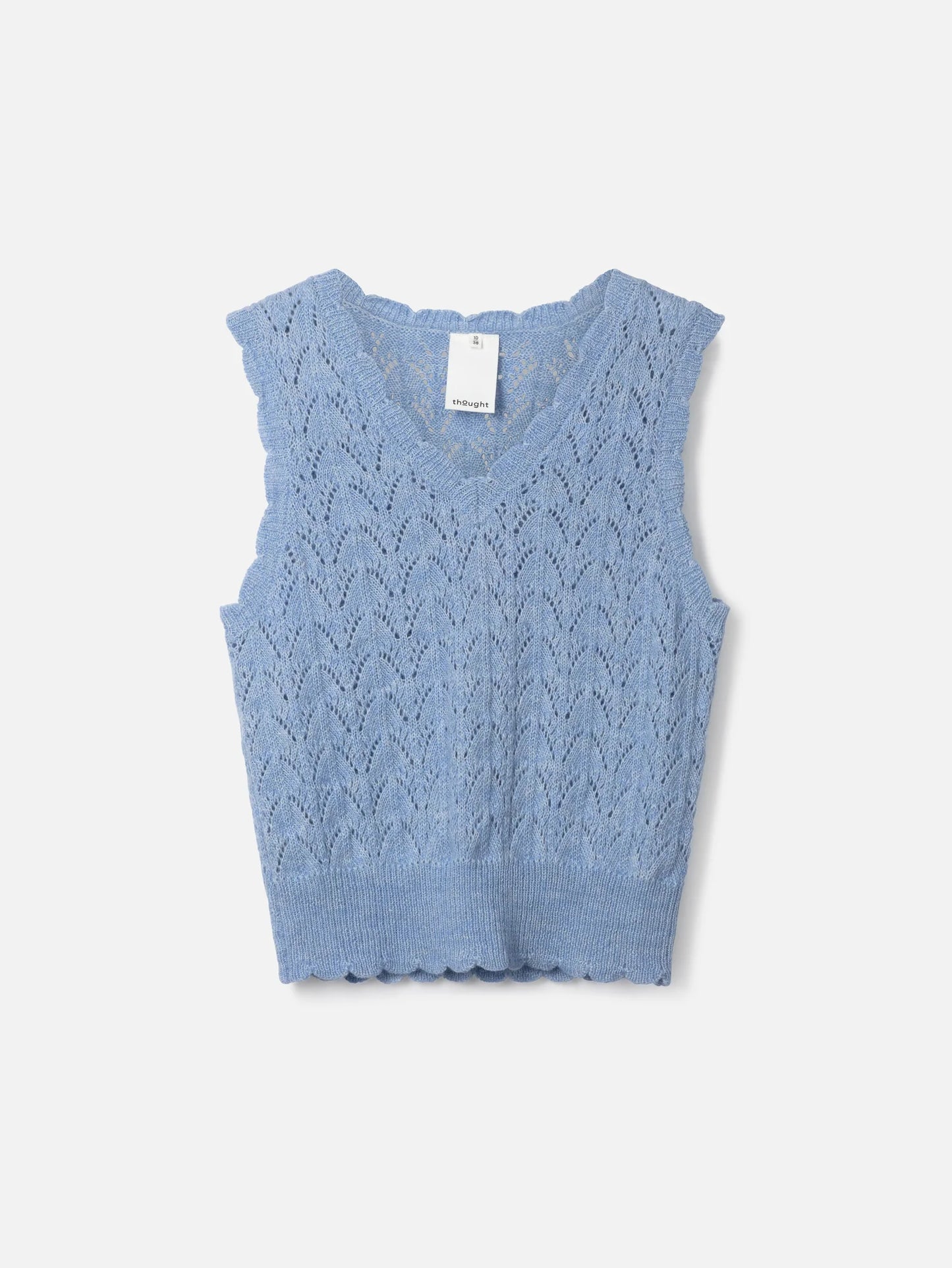 Wool Pointelle Knit Vest