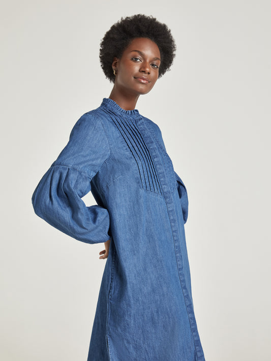 Organic Cotton Chambray Dress
